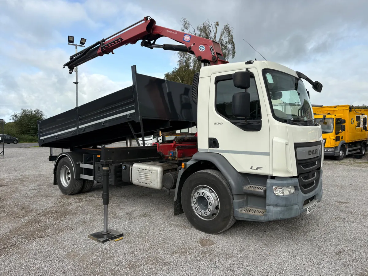 2019 DAF LF 230 18Ton Tipper & Crane - Image 2