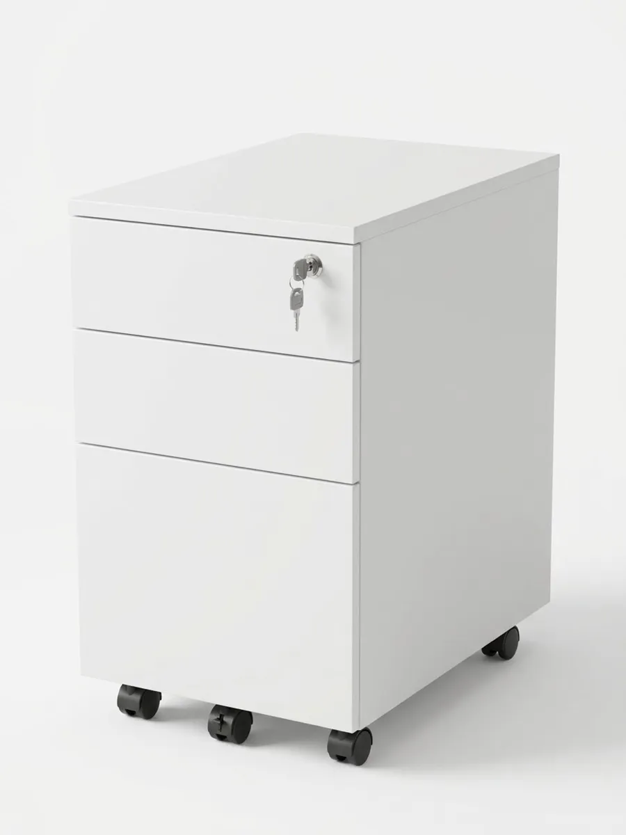 3-Drawer Mobile Office Pedestal / Filing Cabinet - - Image 1