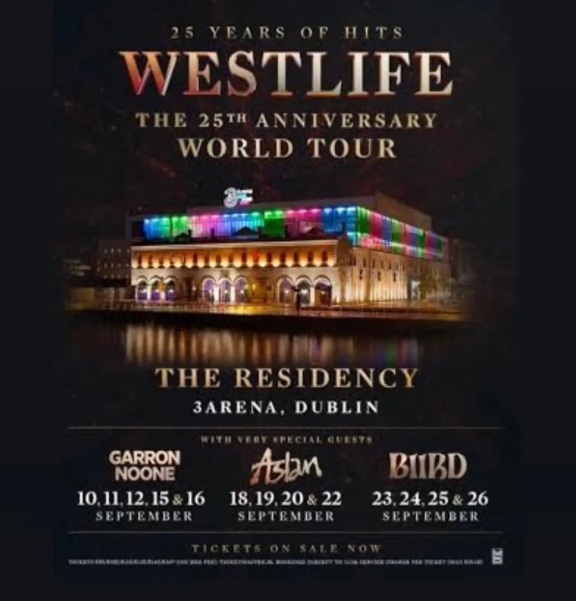 Westlife tickets Friday 18th
