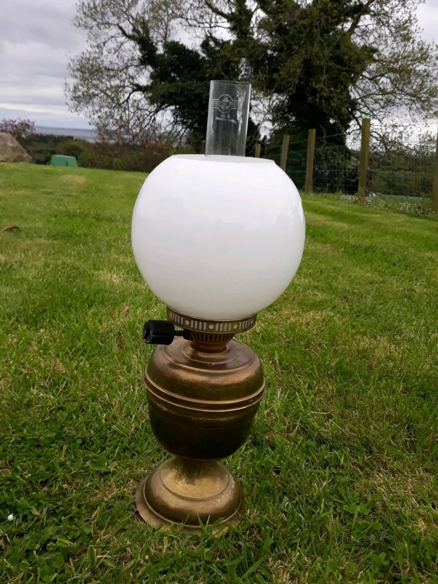 Brass Paraffin Reproduction Lamp. - Image 2