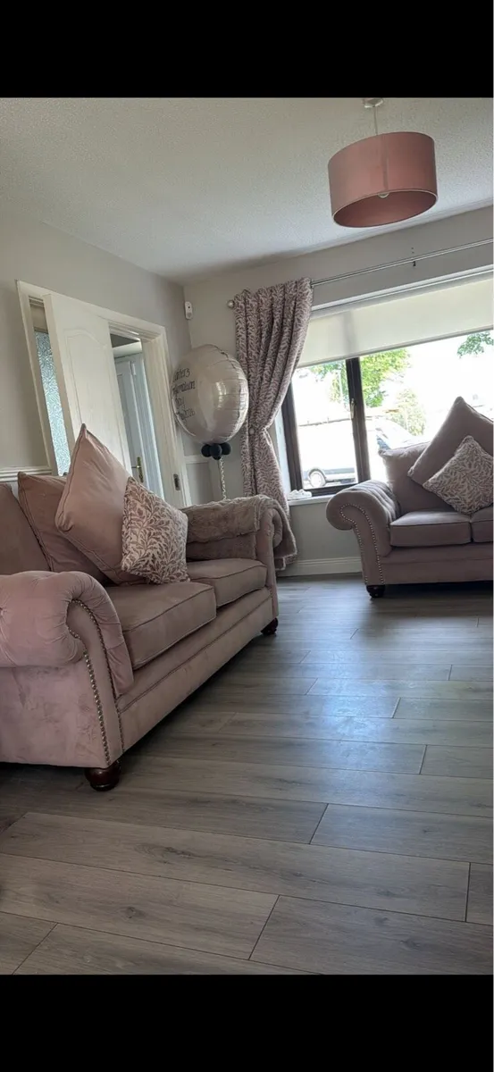 Blush pink sofa - Image 2