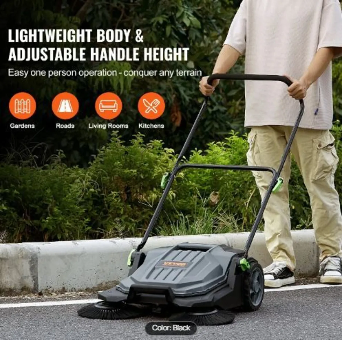 Walk-behind Hand Push Floor Sweeper - Image 1
