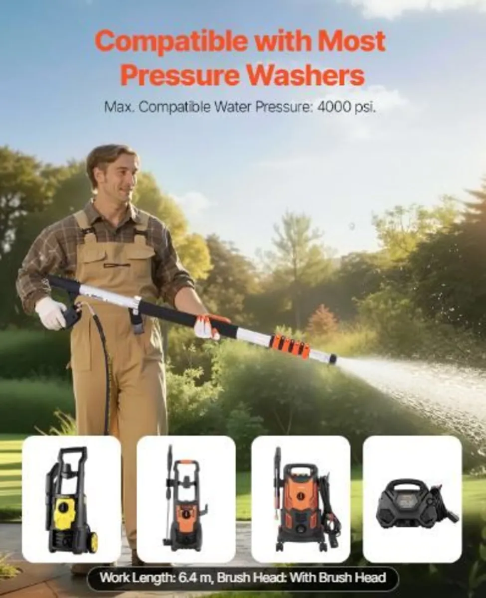 Pressure Washer Telescoping Wand, 24 ft - Image 3