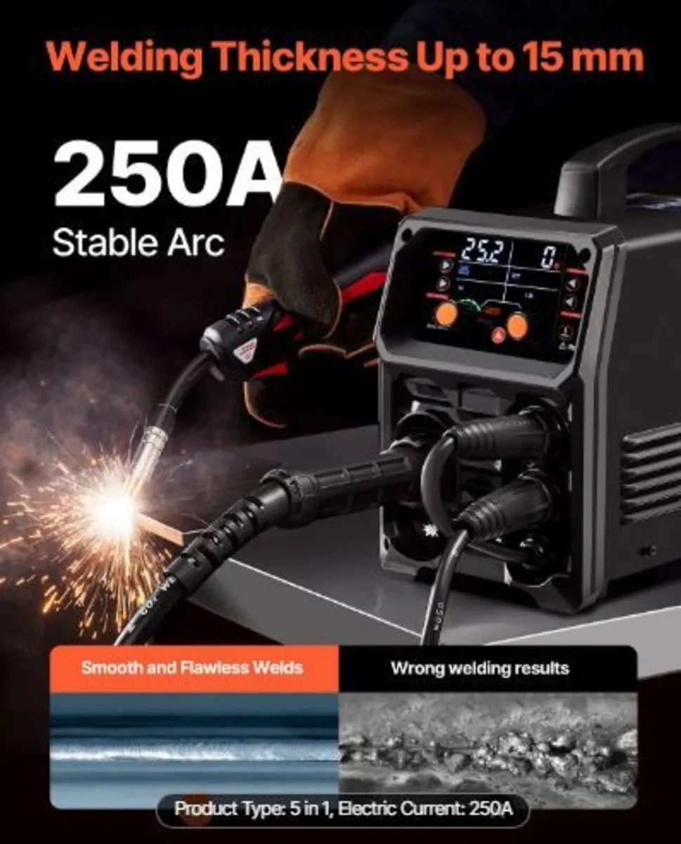 Pro MIG Welder, 250Amp Pluse Mig Welding Machine - Image 3