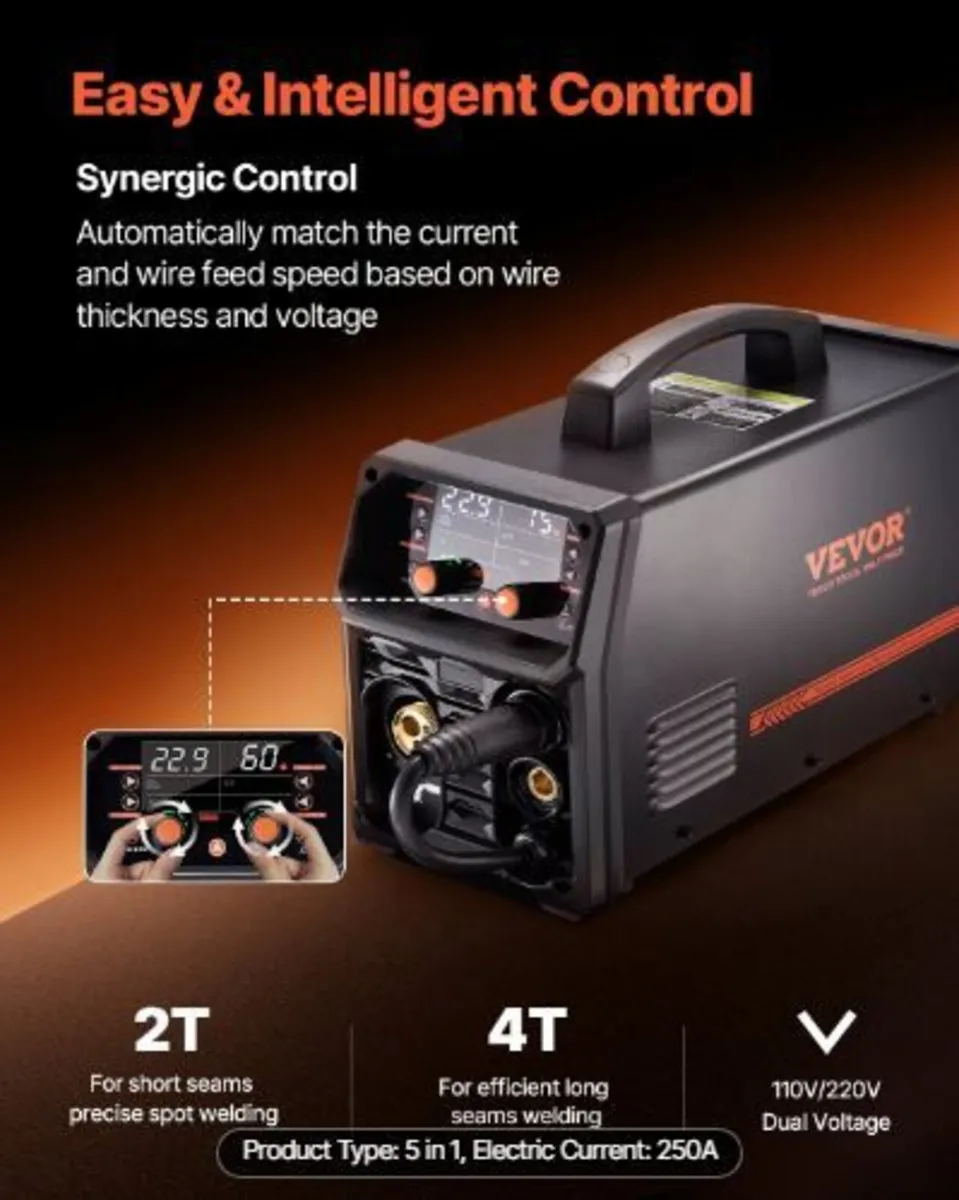 Pro MIG Welder, 250Amp Pluse Mig Welding Machine - Image 4