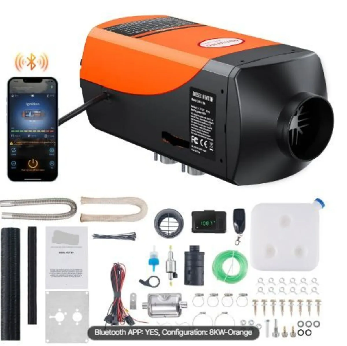 Bluetooth App Control Diesel Air Heater, 12V 5-8K - Image 3