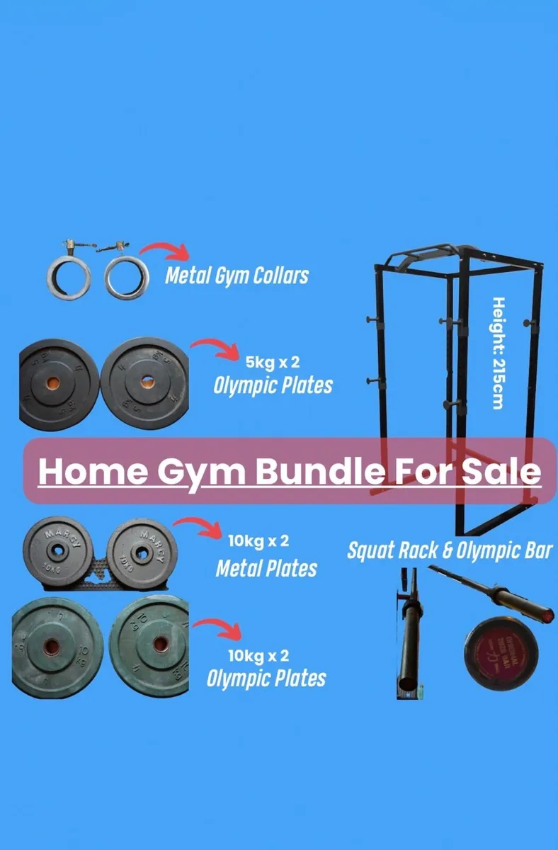 Squat Rack & 50kg weights (Olympic INCL) - Image 1