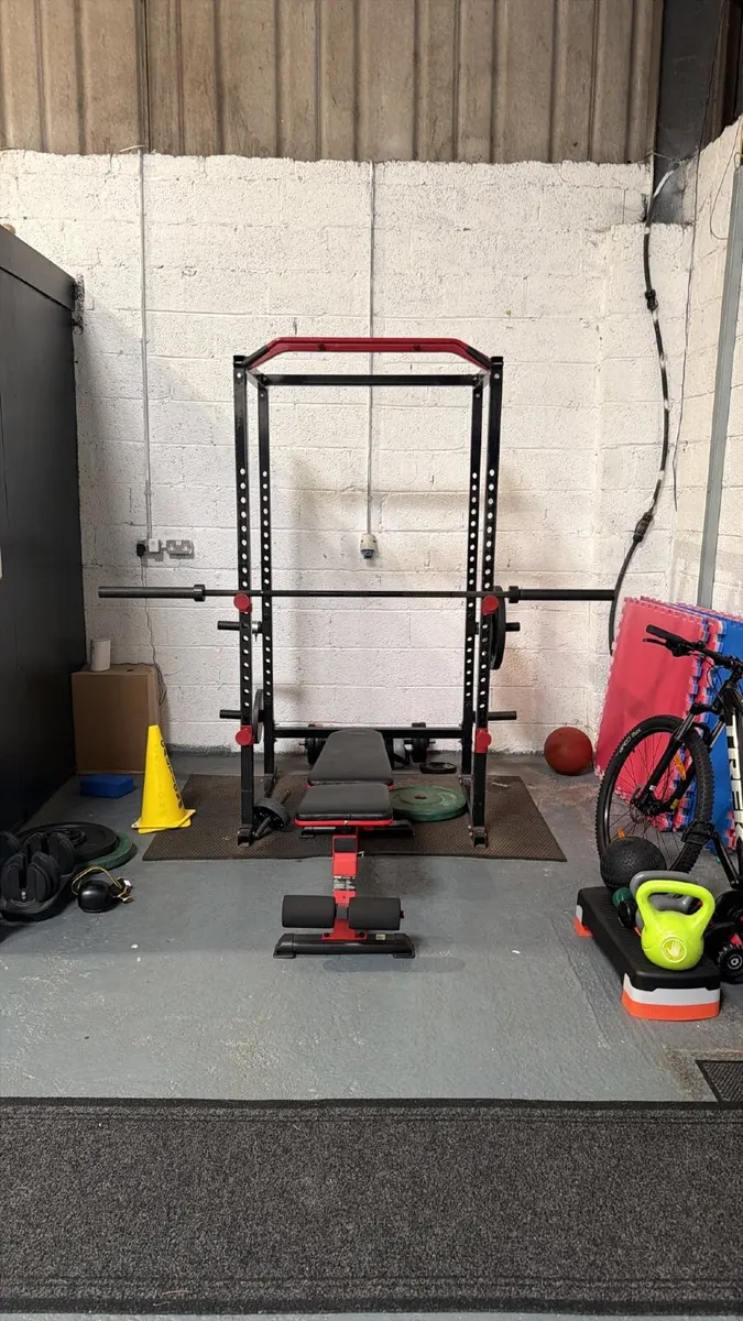 Squat Rack & 50kg weights (Olympic INCL) - Image 2