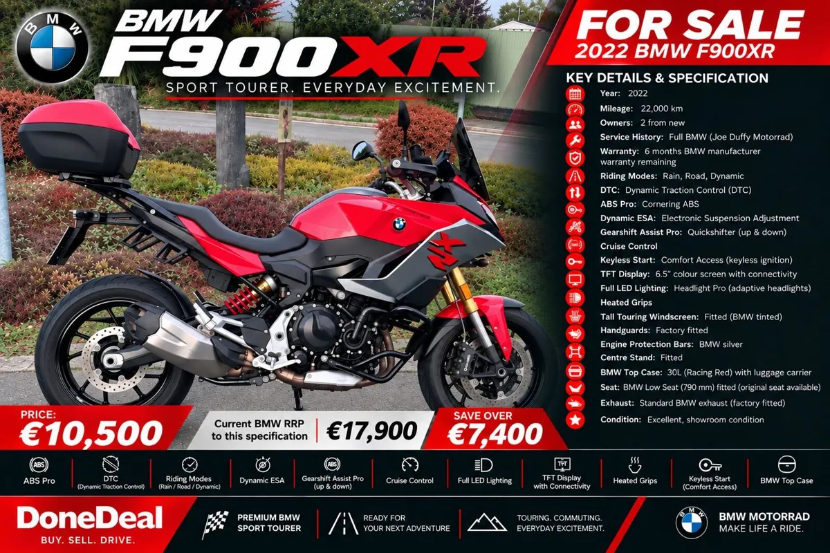 2022  F 900 XR – Fully Loaded – Full BMW History - Image 1