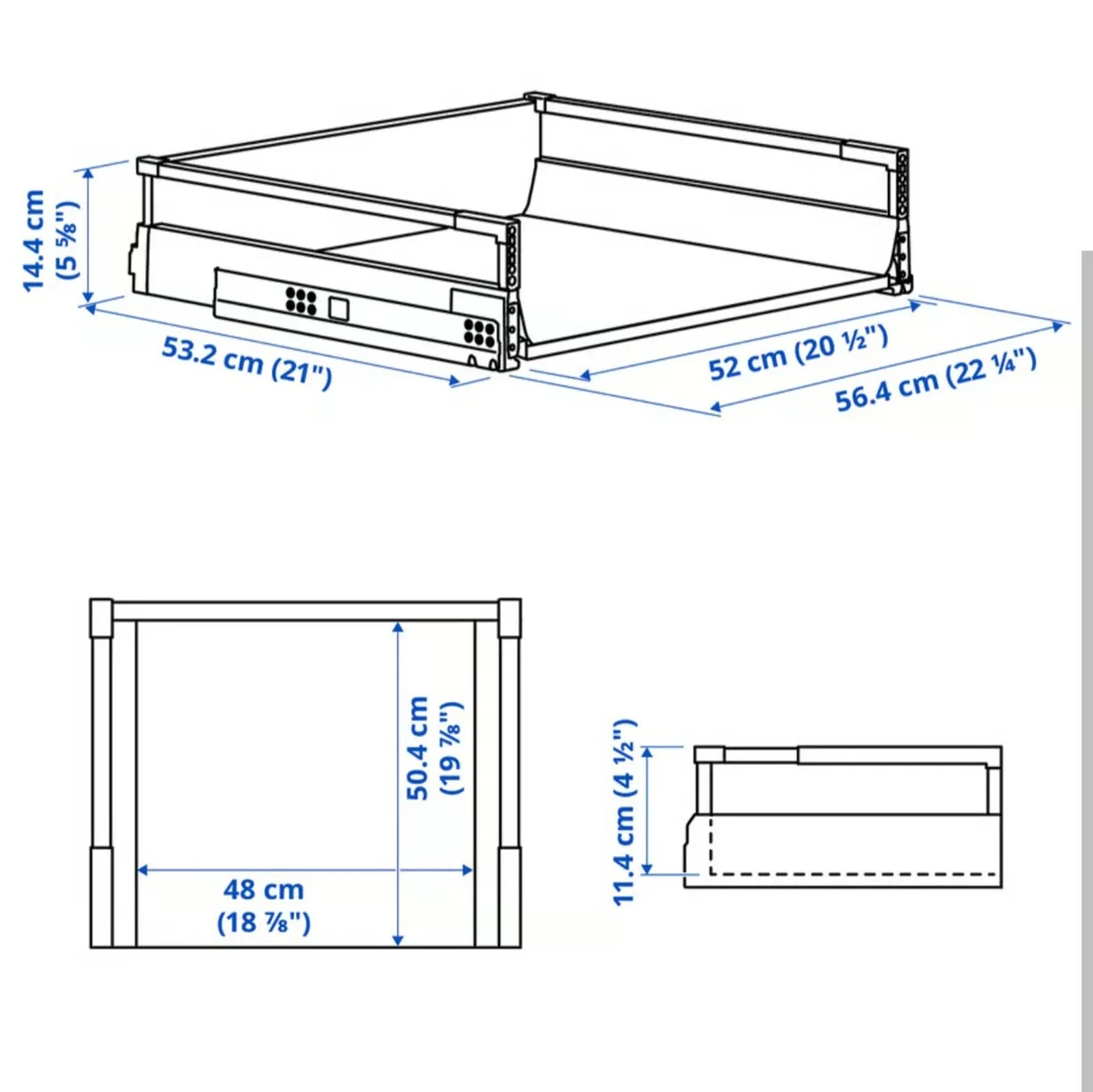 IKEA MAXIMERA Medium Kitchen Drawer 60x60cm - Image 3