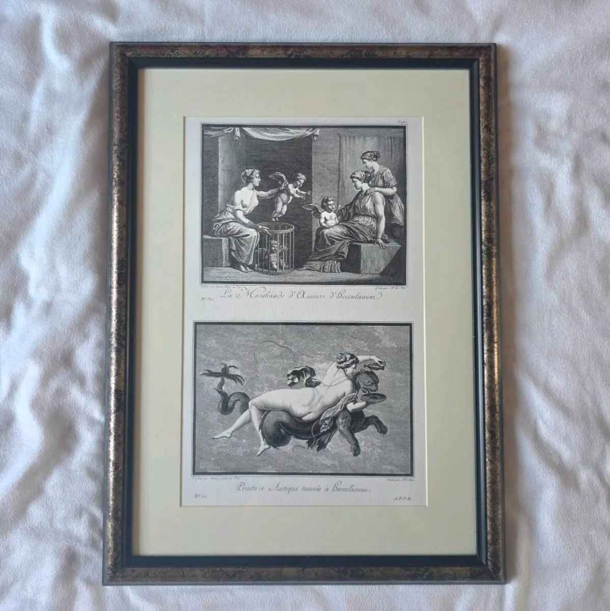 Framed Herculaneum Classical Prints - 55 × 40cm - Image 1
