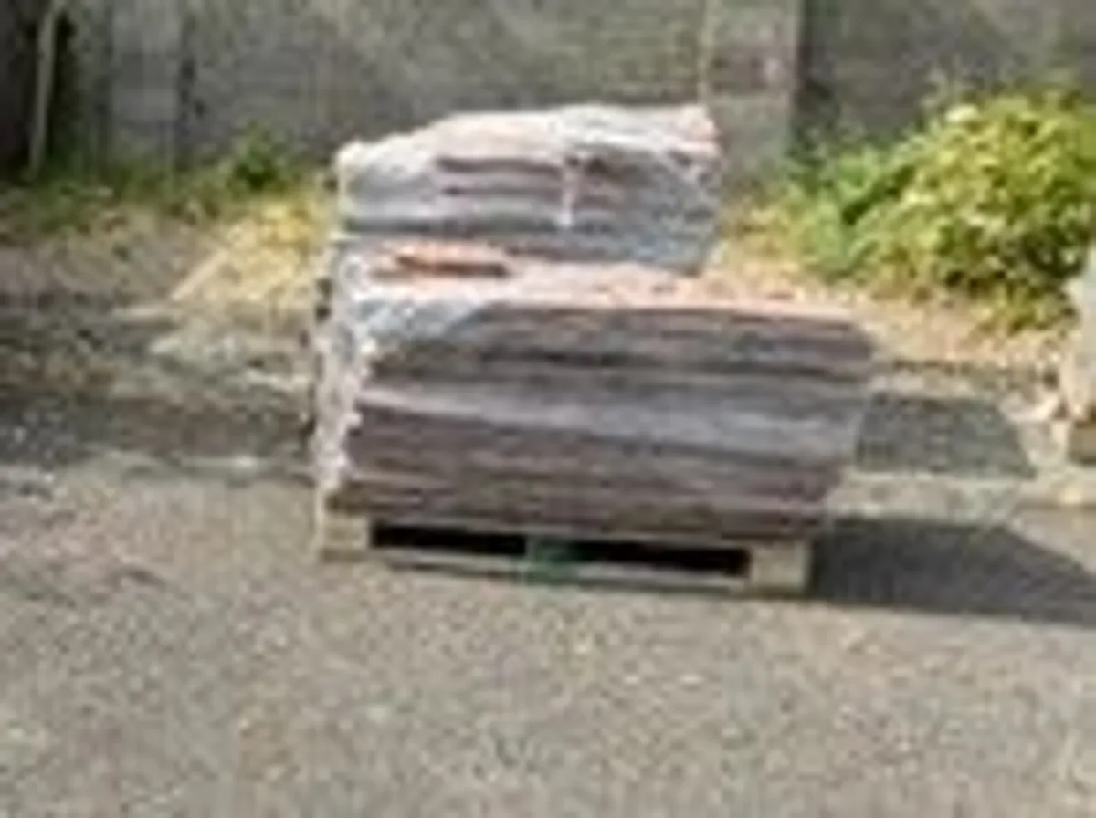 480 Condron flat roof tiles Free on two pallets in good condition - Image 1