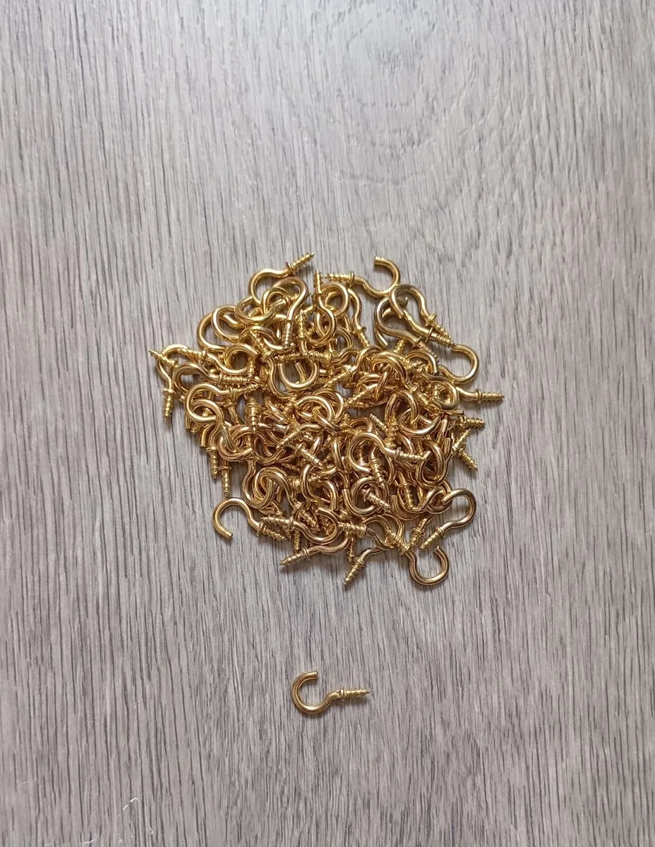 Small Brass Cup Hooks - Image 2