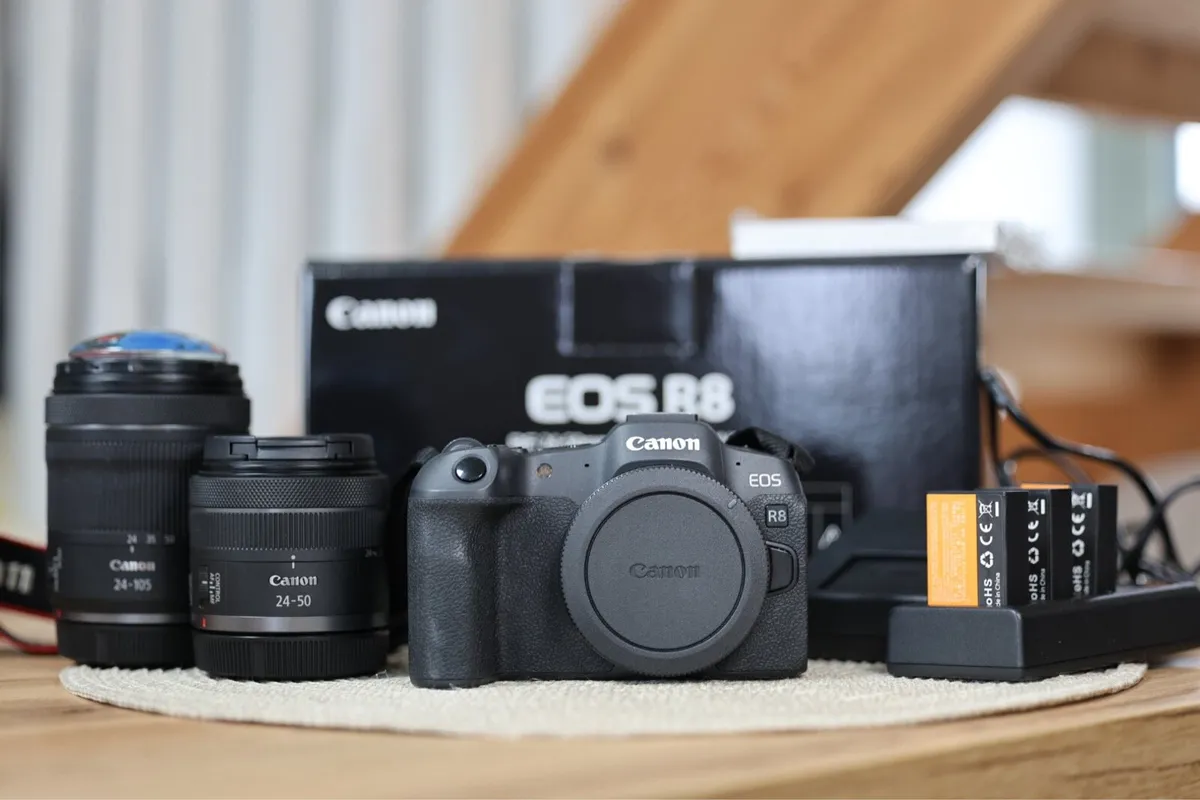 Canon EOS R8 Full Frame Mirrorless Camera Bundle - Image 1