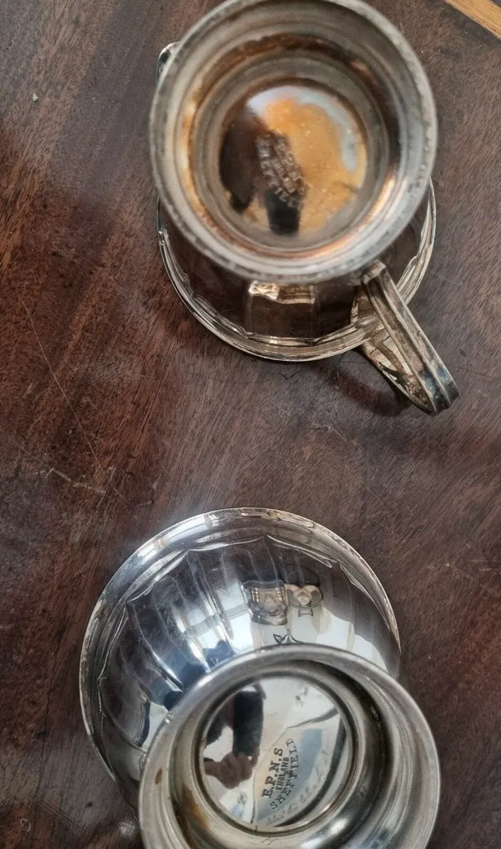 Antique Silver Three Piece Tea Set - Image 4