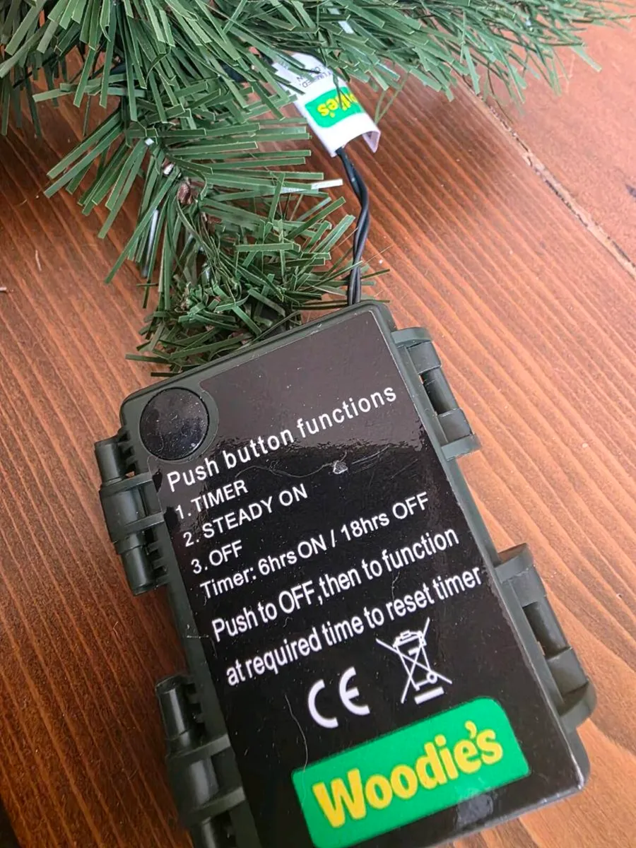Woodie’s 2.5m Pre-Lit Christmas Garland - Image 3
