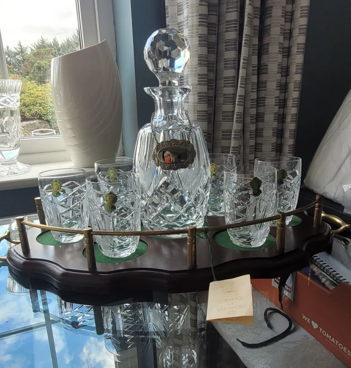 Mahogany Drinks Tray - Image 1