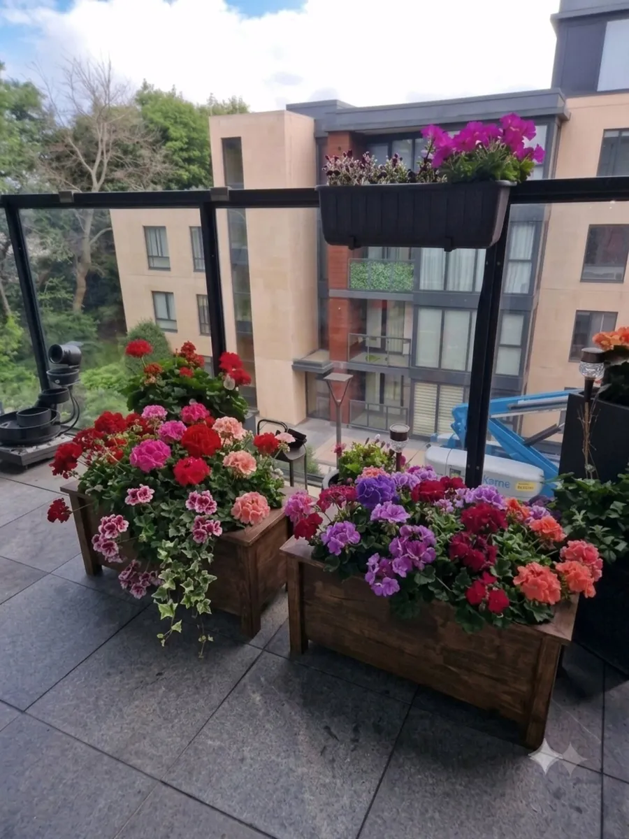 2 wooden planters 78cm x34cm H 38cm - Image 1