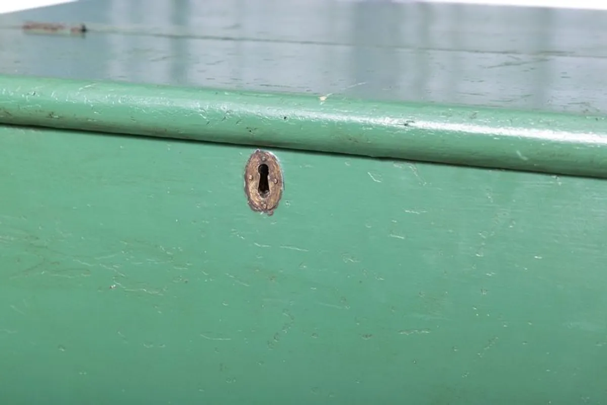 A Green Painted Pinewood Marriage Ches - Image 4
