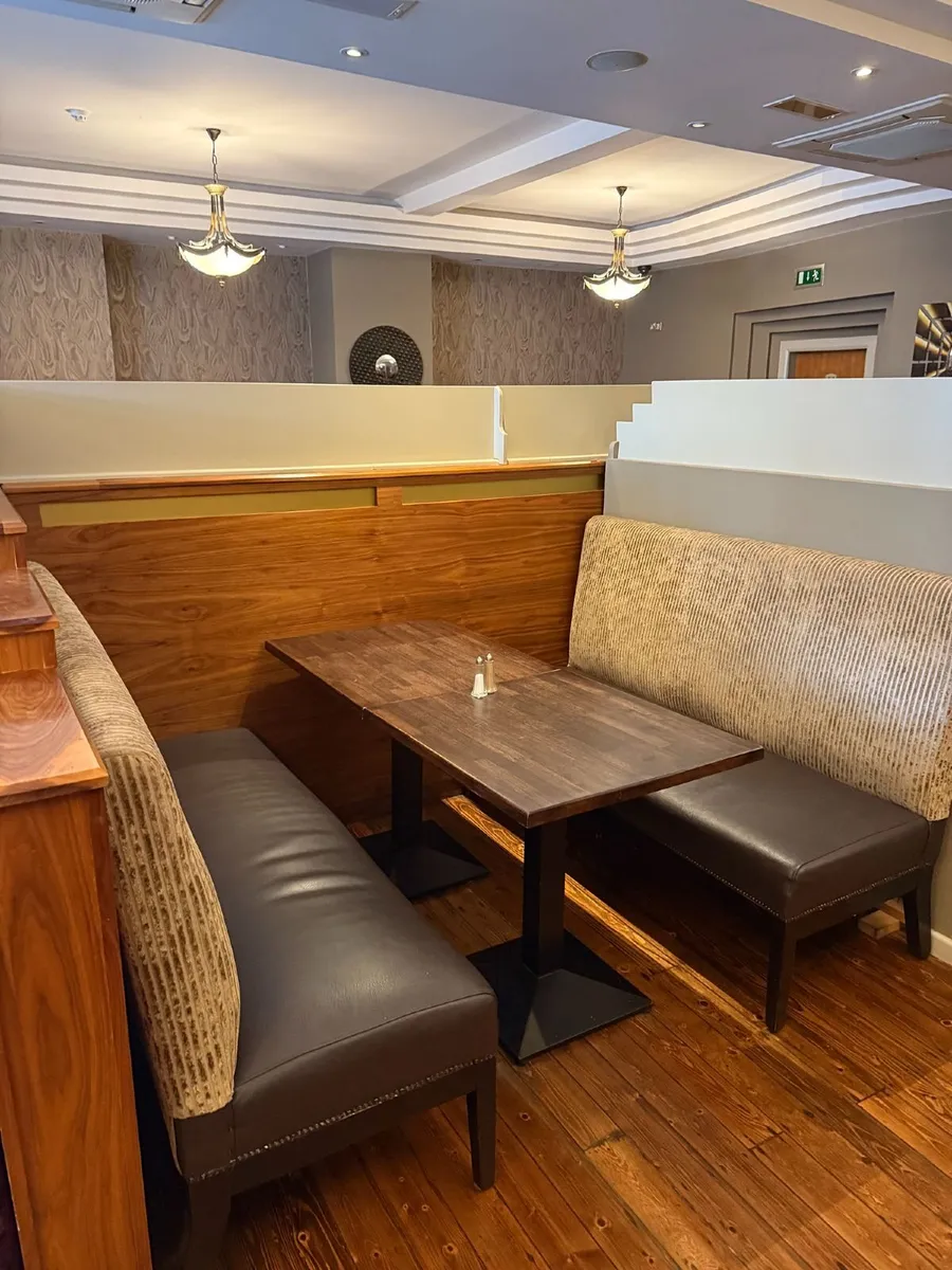 Restaurant Chairs, Benches, Tables, Partitions - Image 1