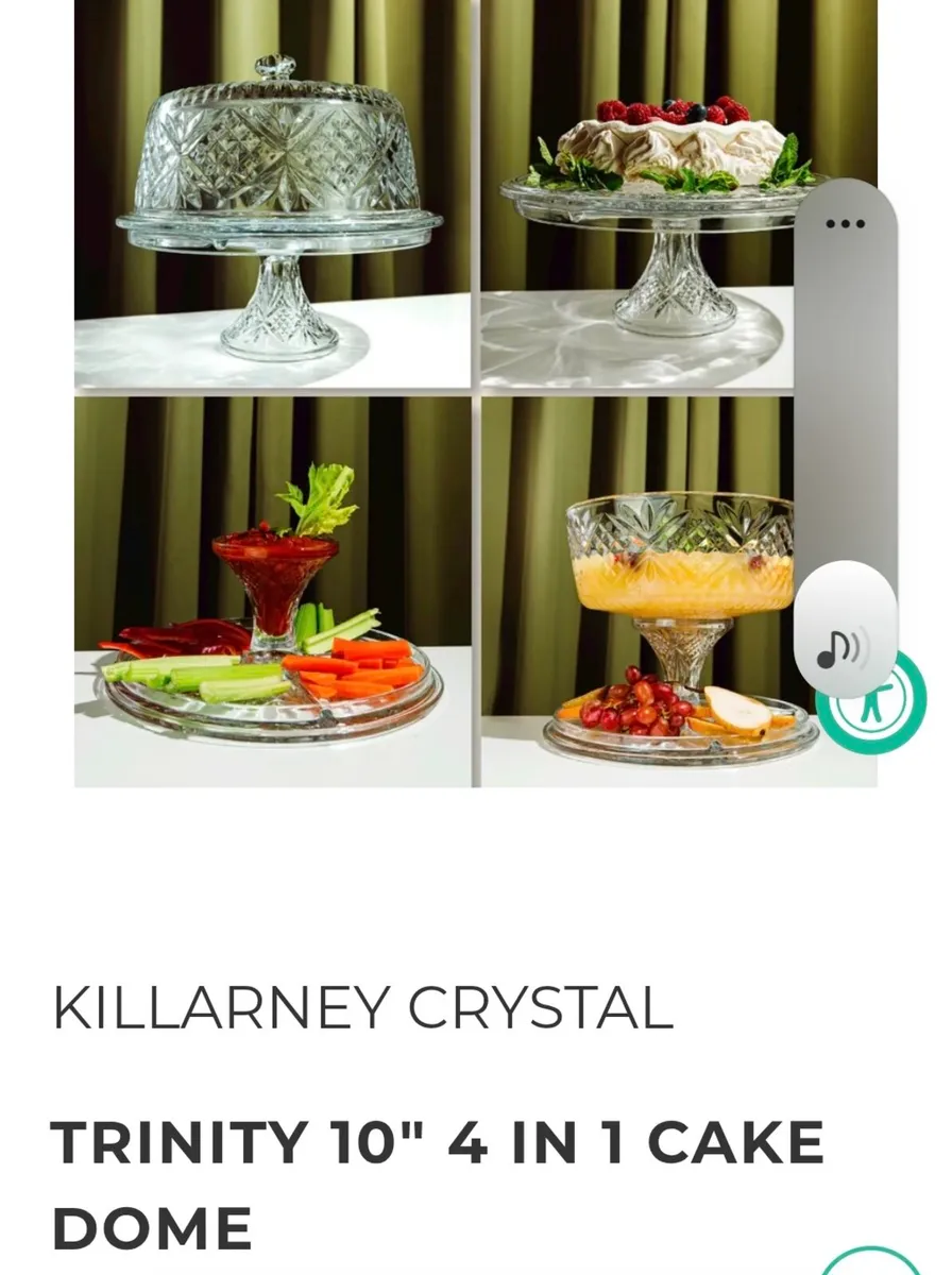 Stunning 4-1 Killarney crystal cake or punch stand - Image 4