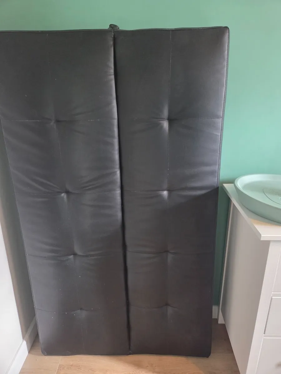 Free - 3 seater faux leather sofa/futon - Image 1