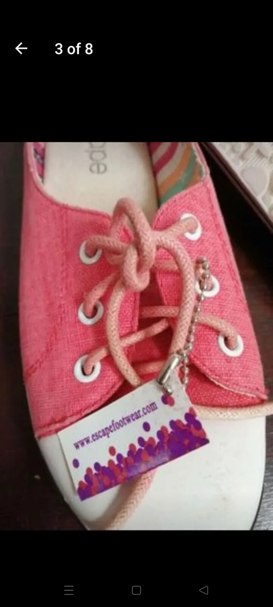 Escape. Orange canvas shoes, new with tags - Image 3
