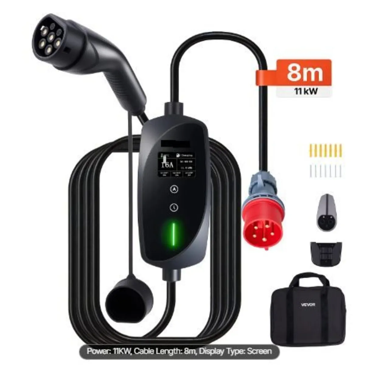 Mobile Wallbox, 11 kW 16A, Type 2 Portable EV Cha - Image 4