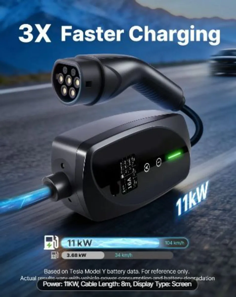 Mobile Wallbox, 11 kW 16A, Type 2 Portable EV Cha - Image 3