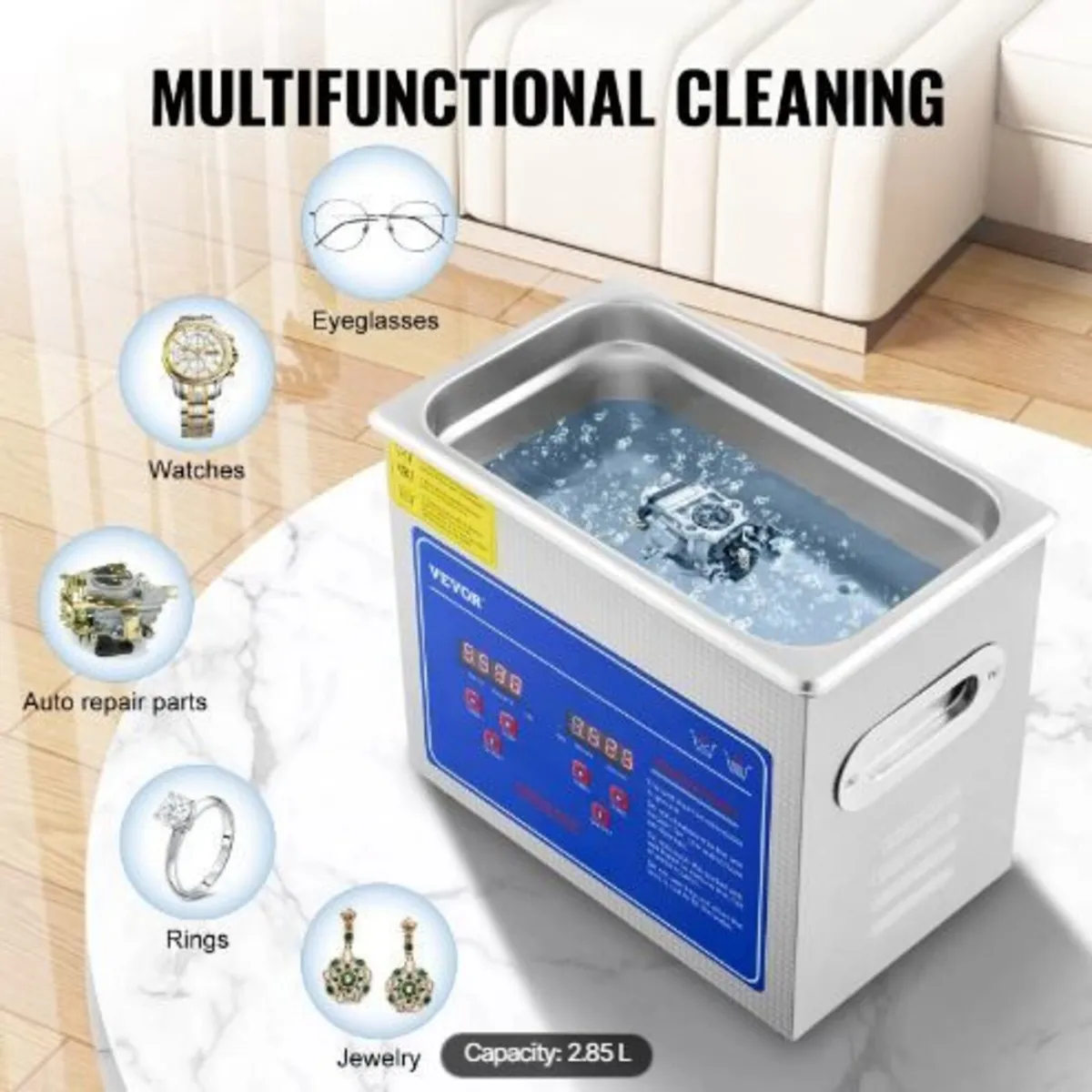 Professional Ultrasonic Cleaner, 2.85 L Ultrasonic - Image 4