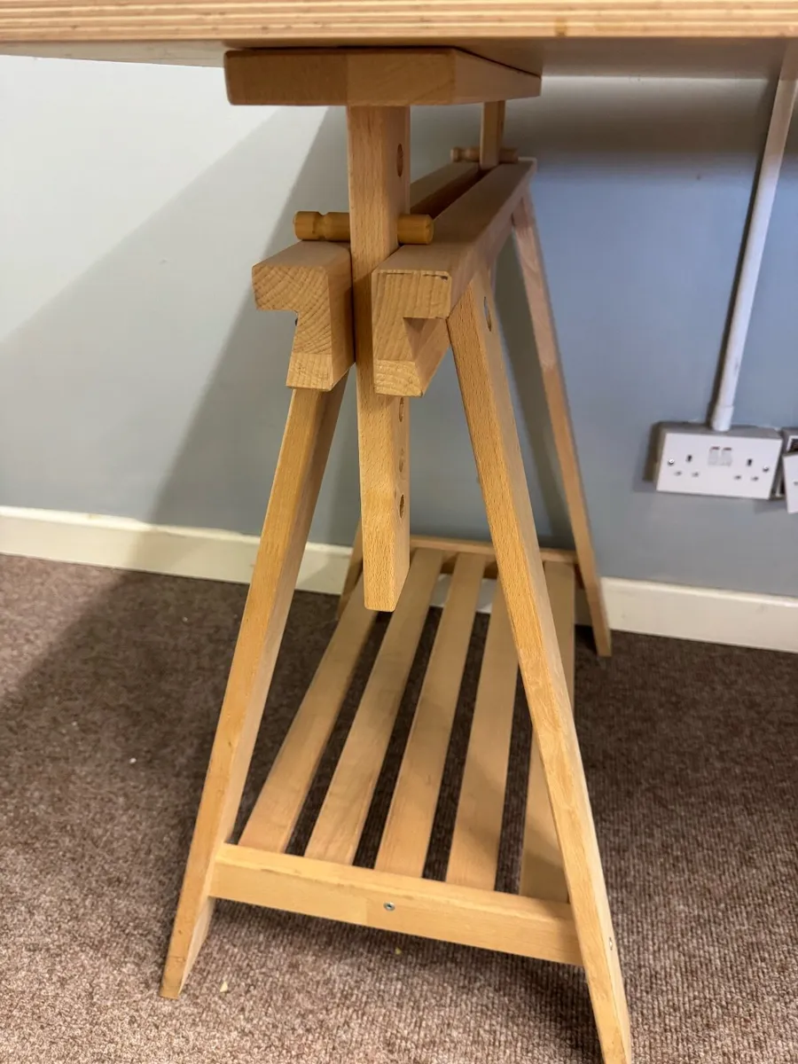 Large Adjustable Trestle Desk – 150 × 75 cm - Image 2