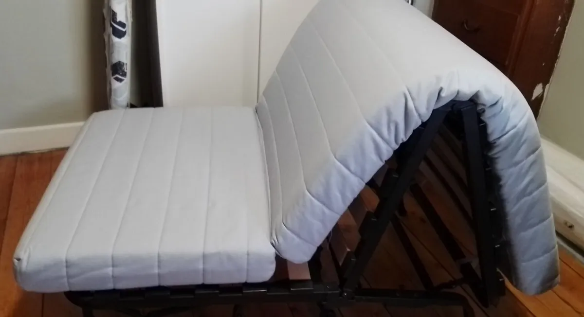 Chair bed frame and mattress - Image 1