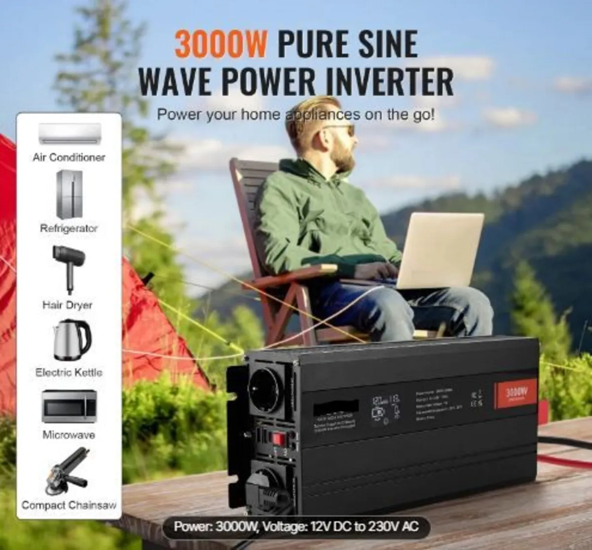 Pure Sine Wave Inverter, 3000 Watt - Image 1