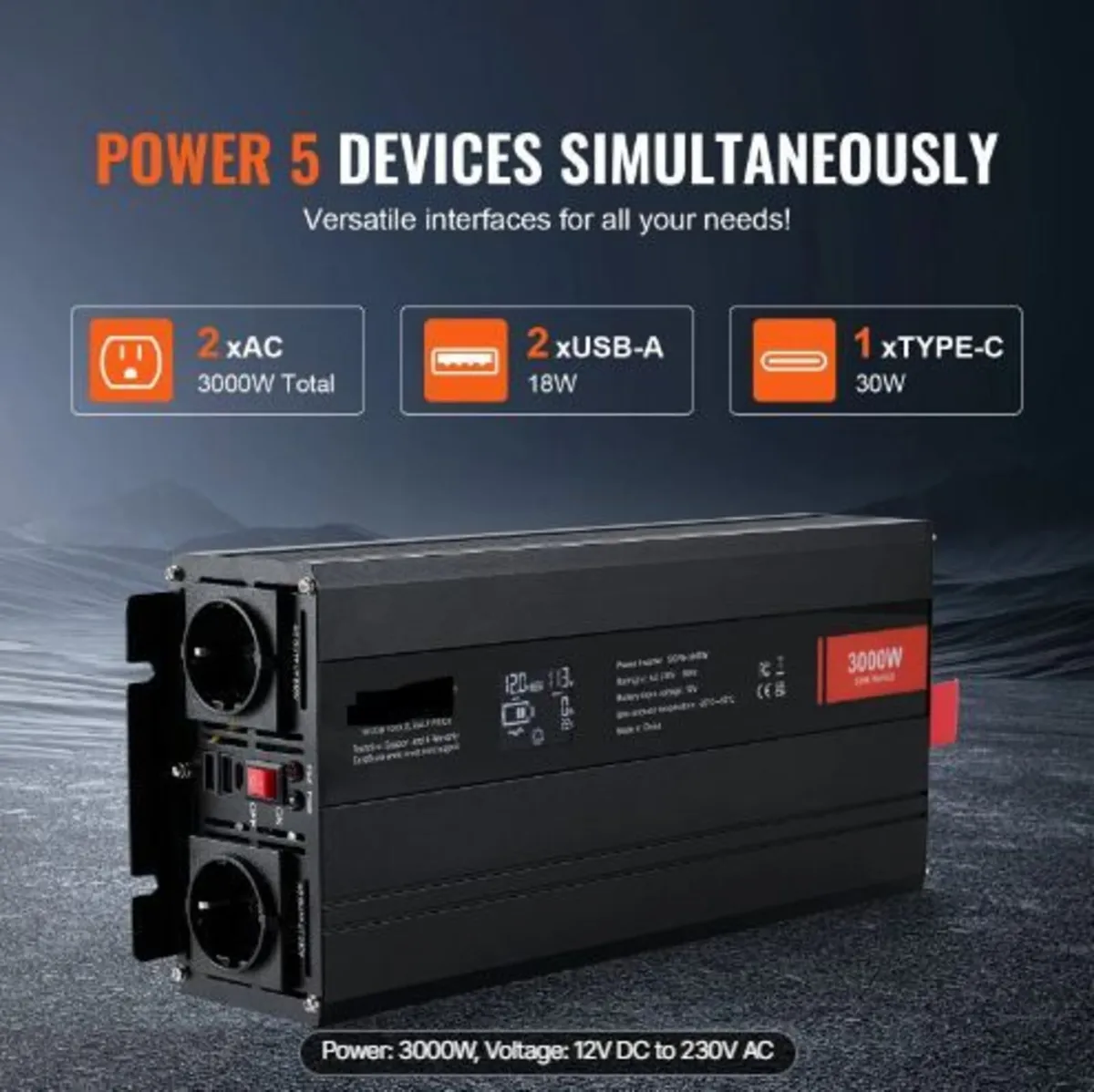 Pure Sine Wave Inverter, 3000 Watt - Image 3