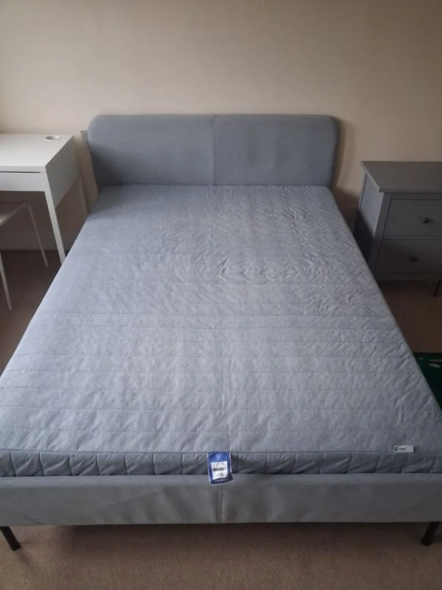 IKEA Double Bed and mattress (washable cover) - Image 1