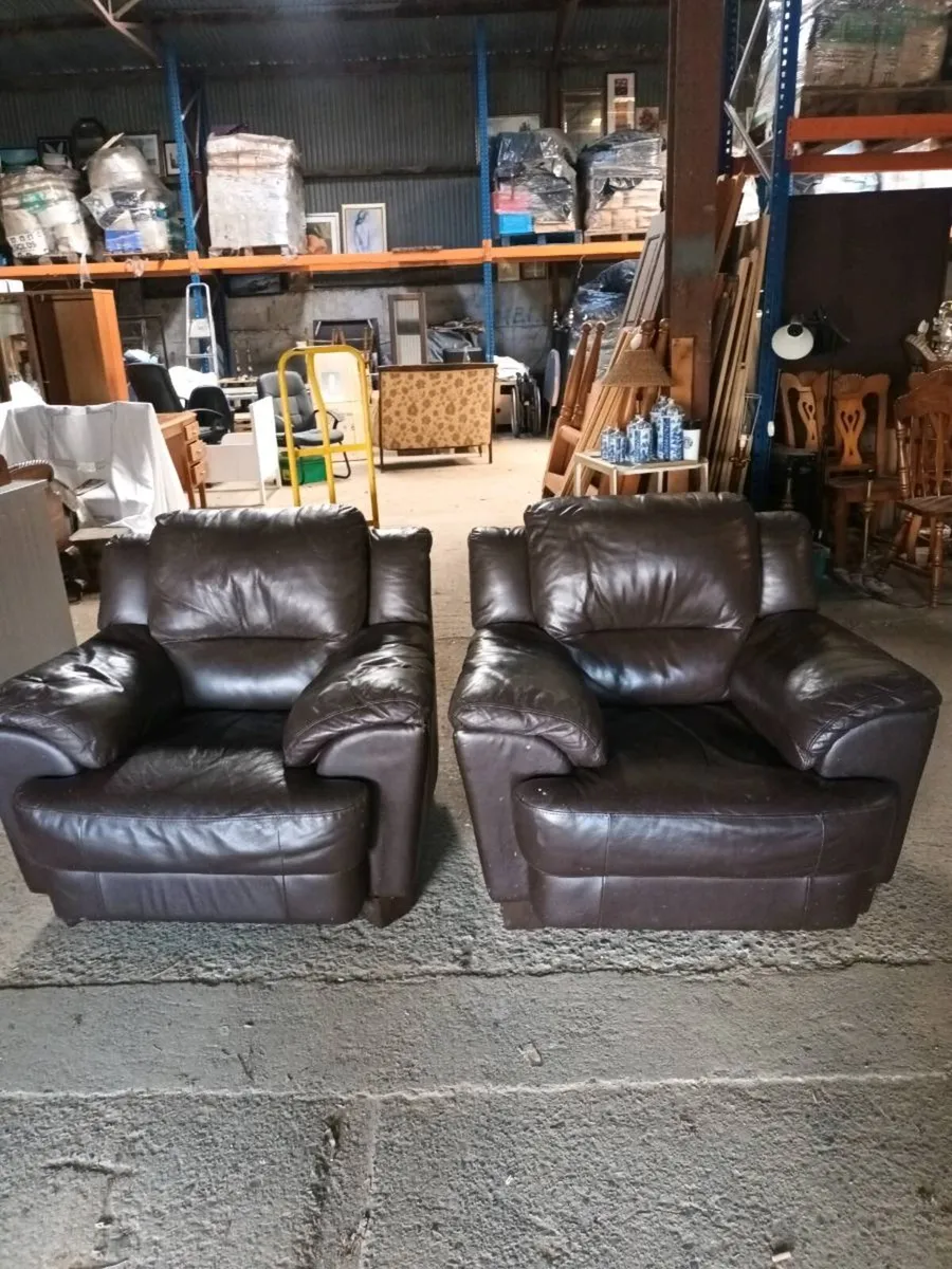 Italian Leather Suite - Image 2