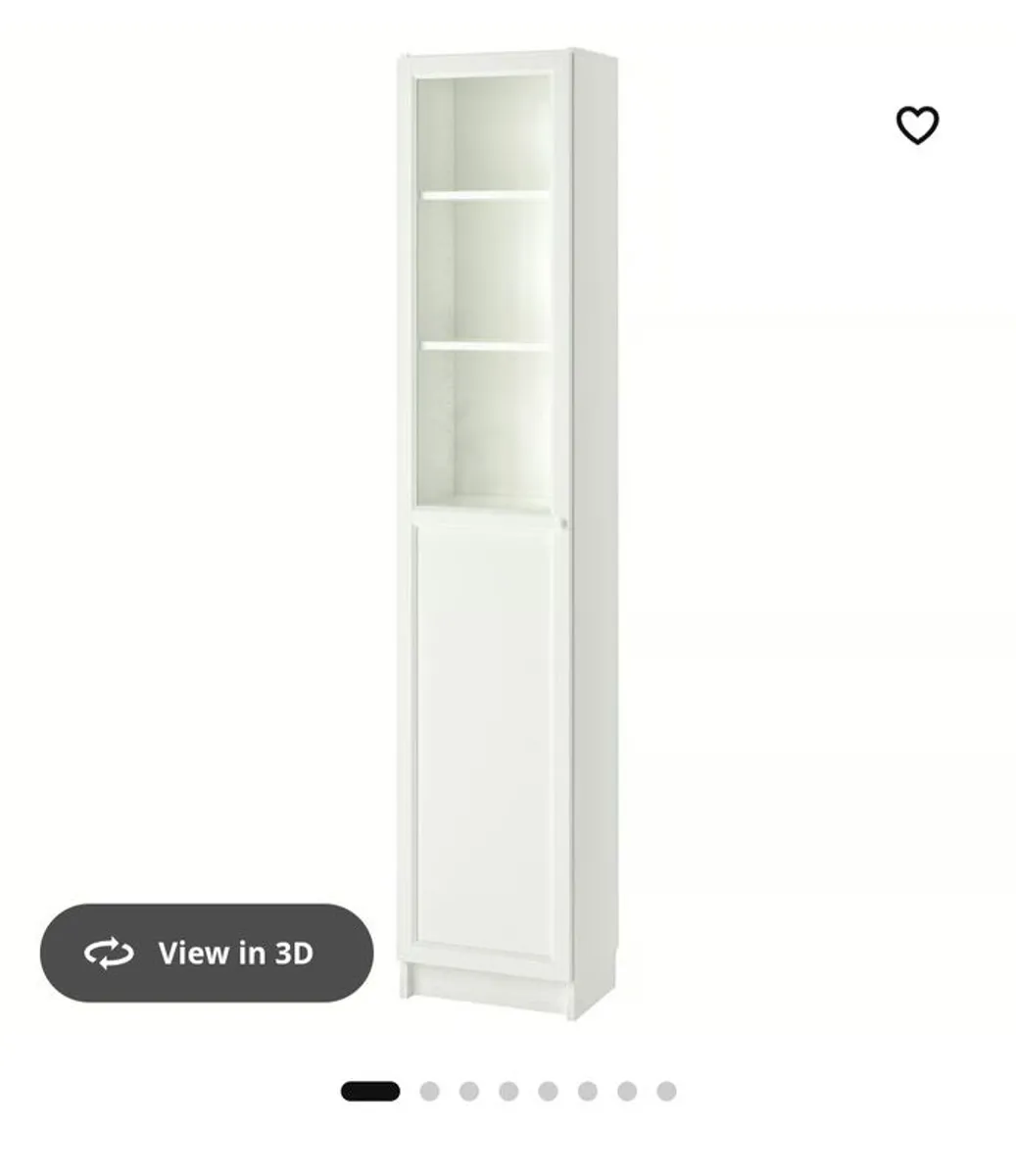 Bookcase with panel/glass door - Image 1