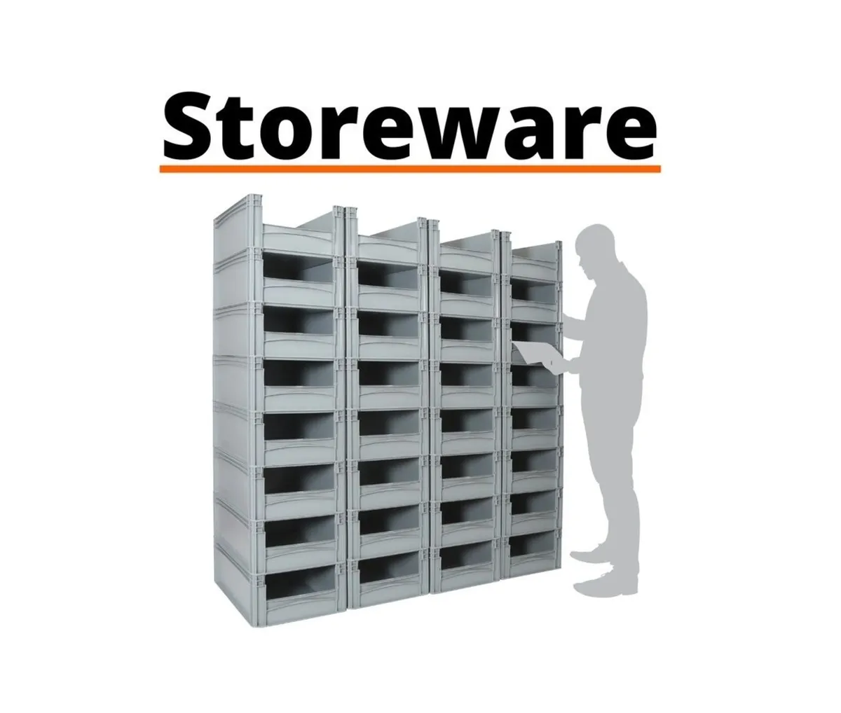 New Plastic Grey Storage Boxes Bins Euro Boxes - Image 1