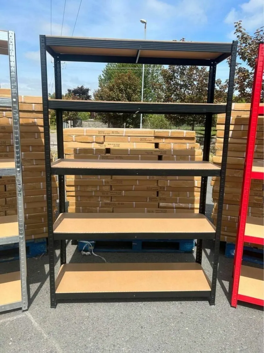 Flat Packed Storage Shelving 5 Tier Black - Image 3