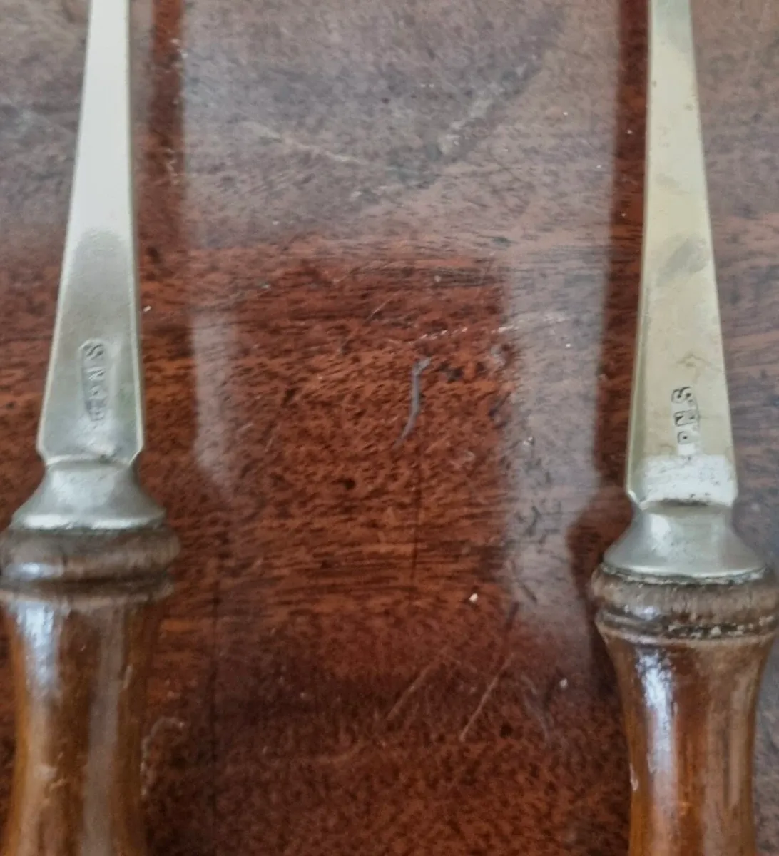 Antique Silver Serving Spoons Set - Image 4