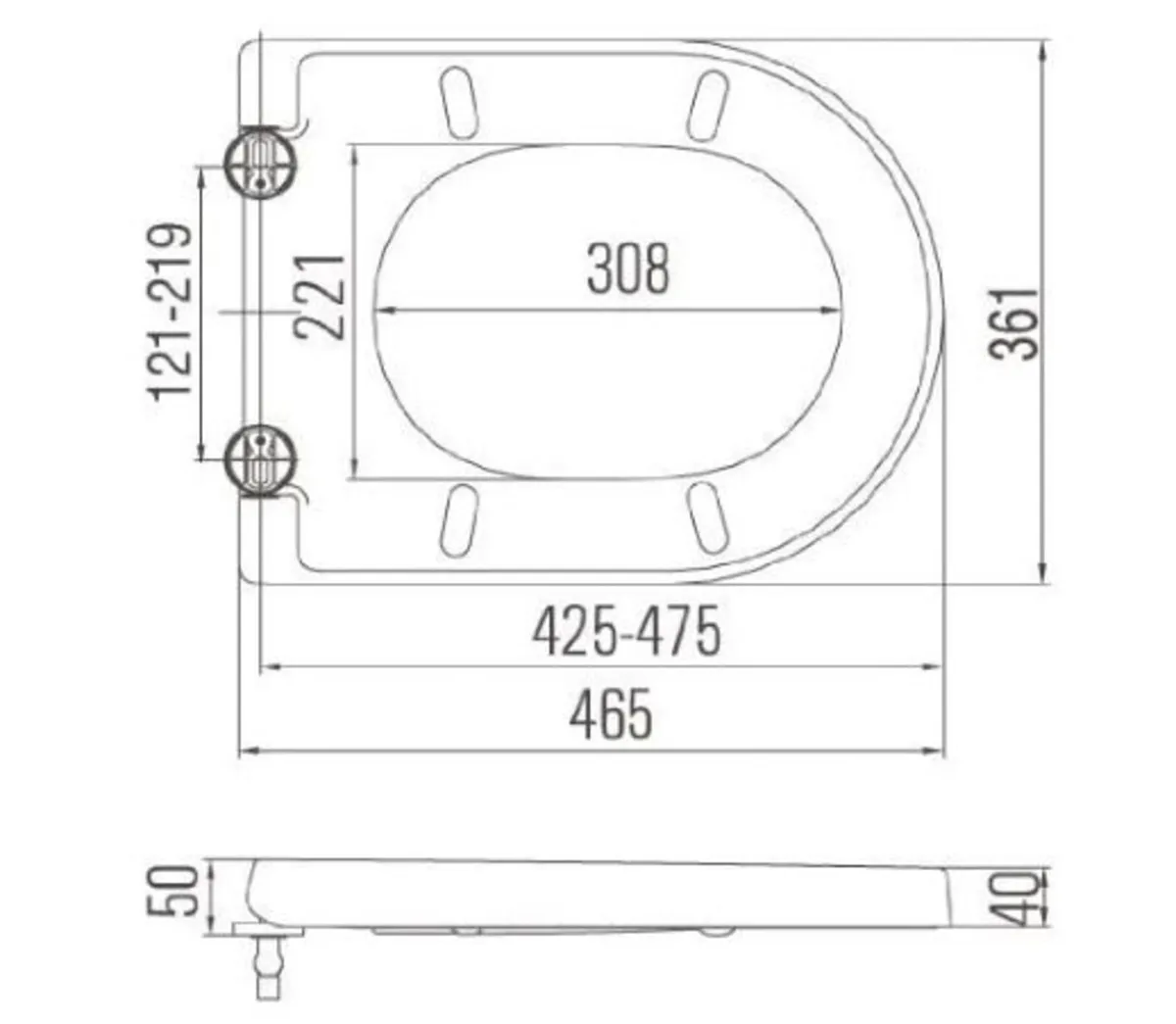 Toilet Seat Soft Close Lid Cover Replacement - Image 4