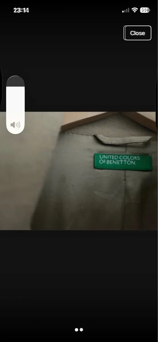 Camel Benetton Coat - Image 2