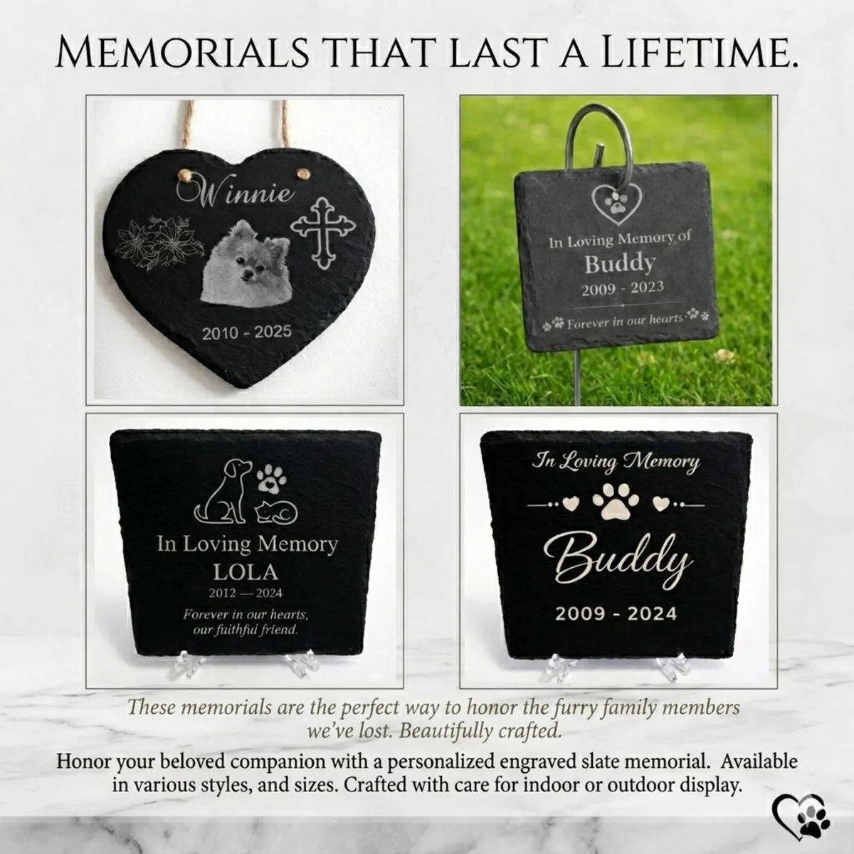 Personally Engraved Slate Memorials - Image 1