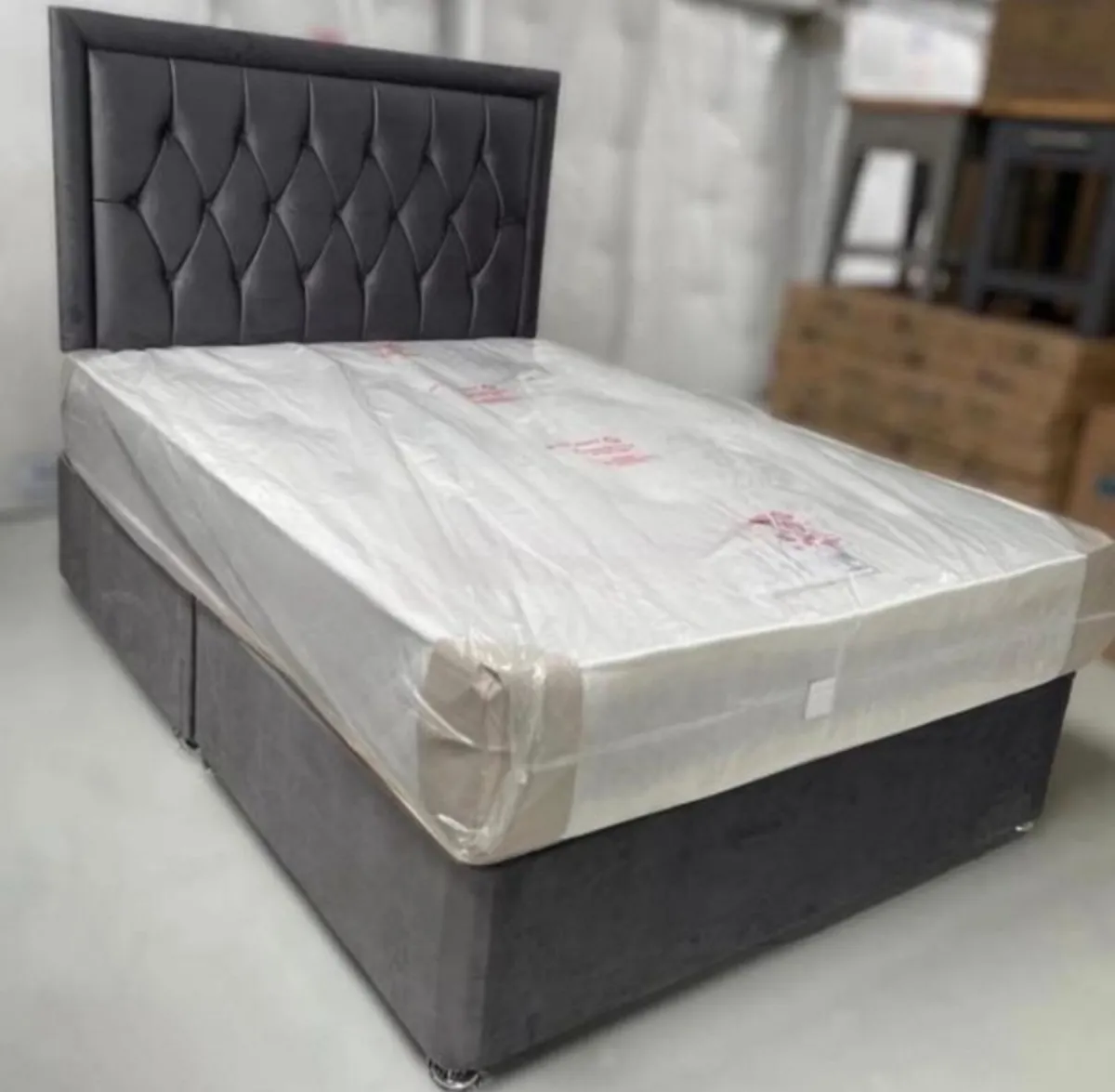 Hilton Double & King Size Bed Frame With Drawers - Image 1