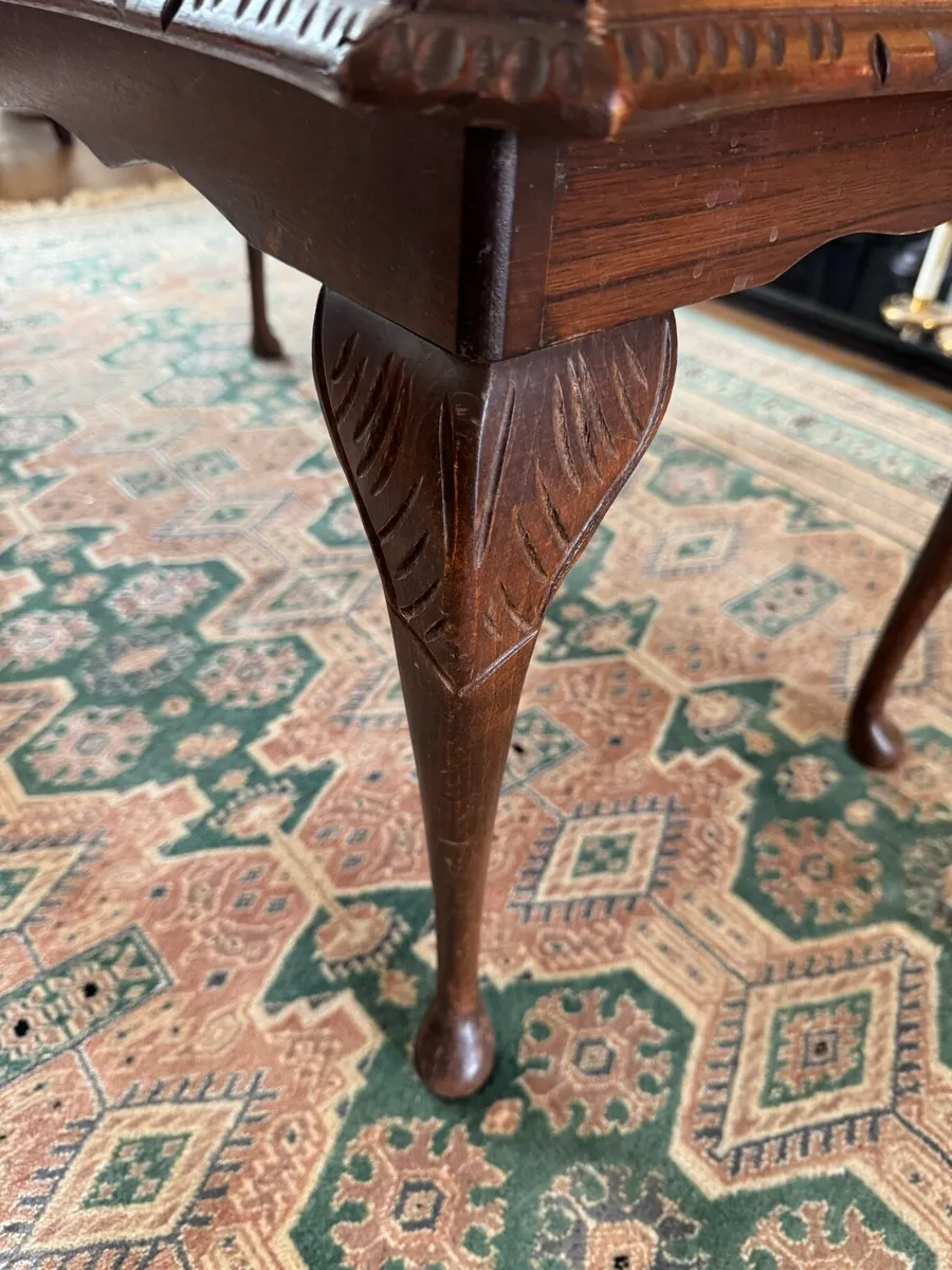 Vintage Ornate Wooden Coffee Table – Antique Style - Image 3