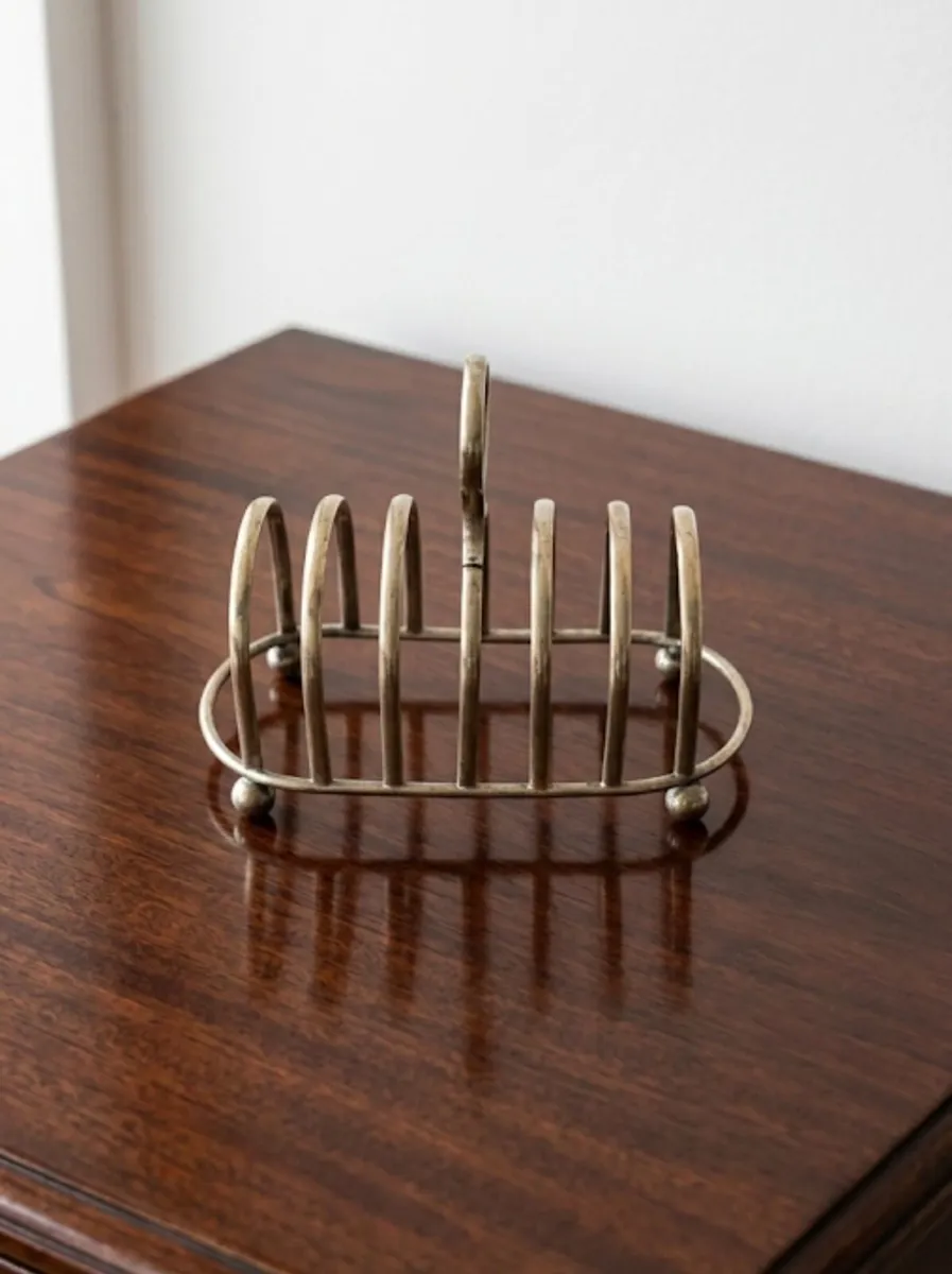 Antique Silver Toast Rack - Image 2