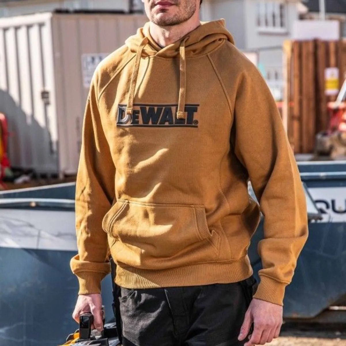 DeWalt SHELLBACK Heavyweight Hoodie 380gsm Yellow - Image 3