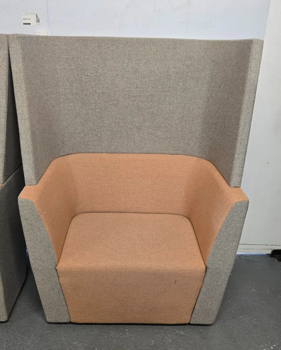 Orange box "away from desk chairs" x 4 - Image 2