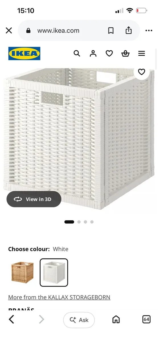4 Brannas baskets - to fit Kallax Ikea units - Image 4