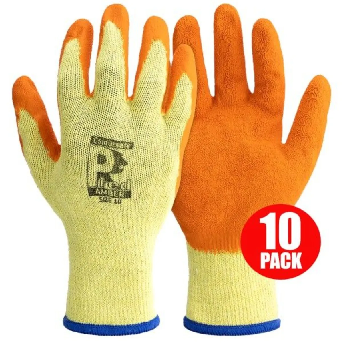 Predator Amber Palm Coated Gripper Work Gloves - ( - Image 1